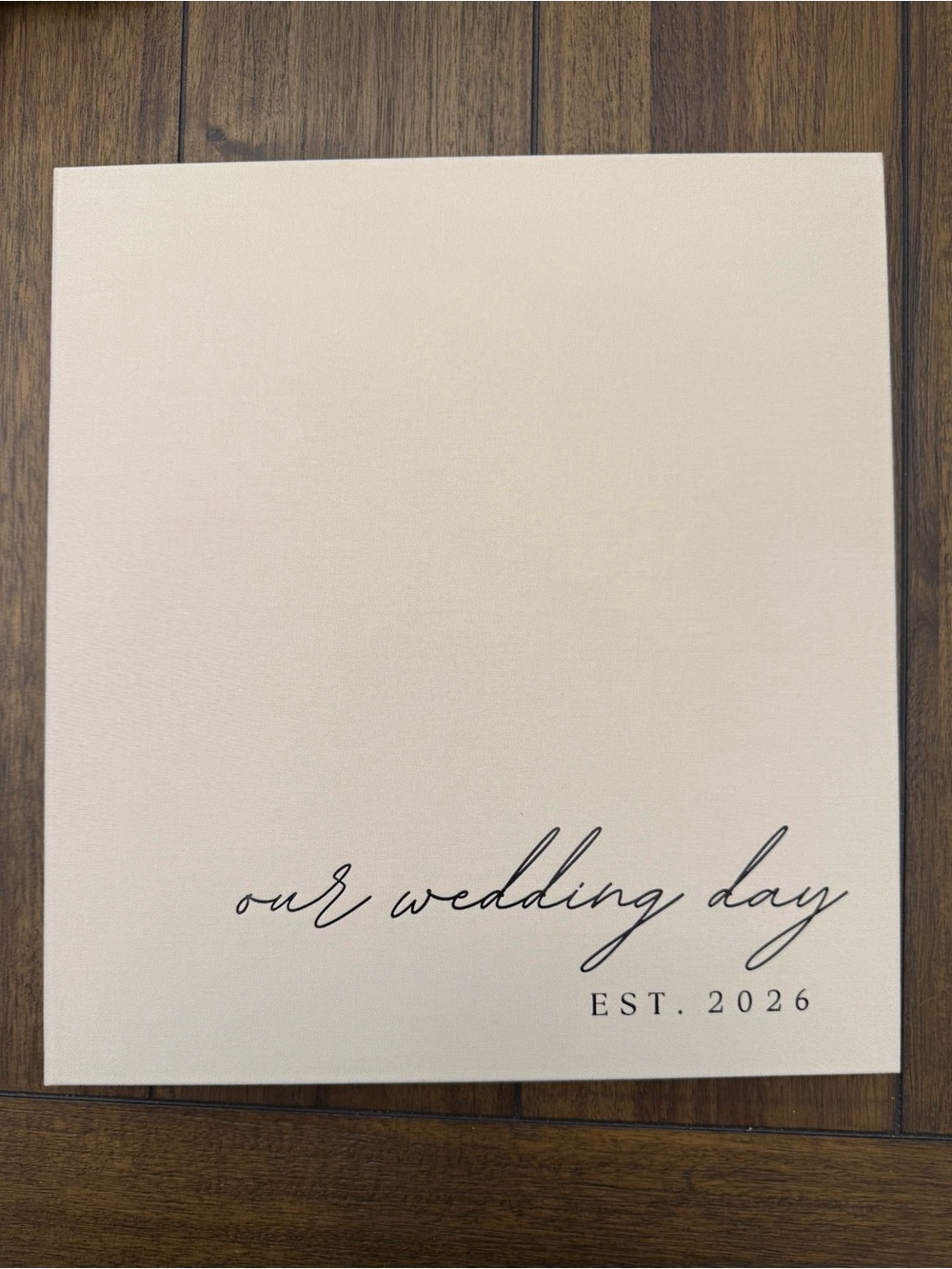 Linen Wedding Photo Album—Beige